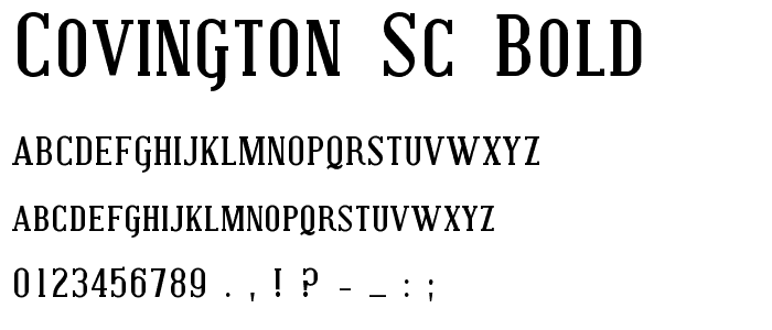 Covington SC Bold font